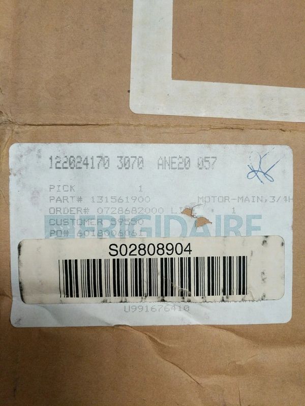 131561900 -OEM FRIGIDAIRE LAUNDRY MOTOR IN ORIGINAL PACKAGING - NLA