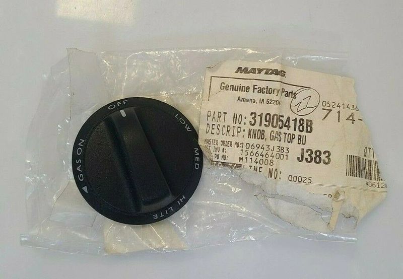 31905418B NEW GENUINE OEM MAYTAG RANGE KNOB IN ORIGINAL PACKAGING - NLA
