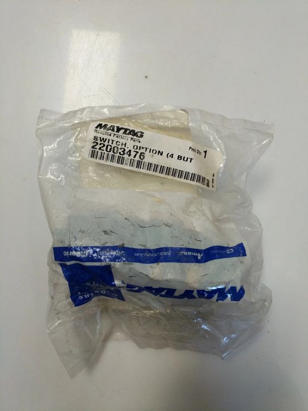 22003476 NEW GENUINE OEM MAYTAG WASHER BUTTON ASSEMBLY IN ORIGINAL PACKAGING - NLA