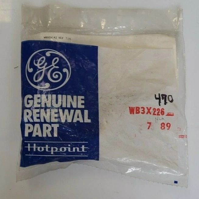 WB3X226 NEW GENUINE OEM GE RANGE KNOB IN ORIGINAL PACKAGING - NLA