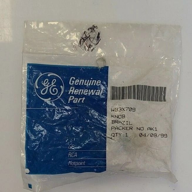 WB3X709 NEW GENUINE OEM GE RANGE KNOB IN ORIGINAL PACKAGING - NLA