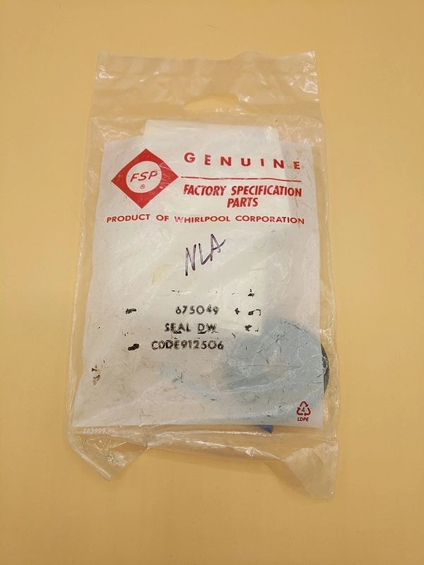 675049 NEW GENUINE OEM WHIRLPOOL DISHWASHER SEAL - NLA