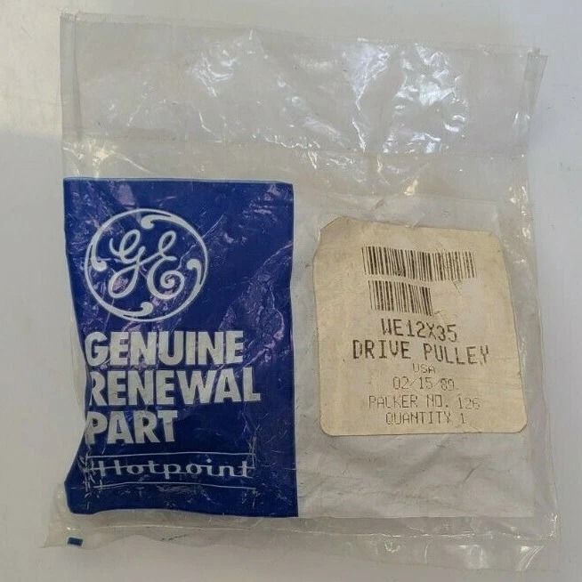 WE12X35 NEW GENUINE OEM GE DRYER DRIVE PULLEY IN ORIGINAL PACKAGING - NLA