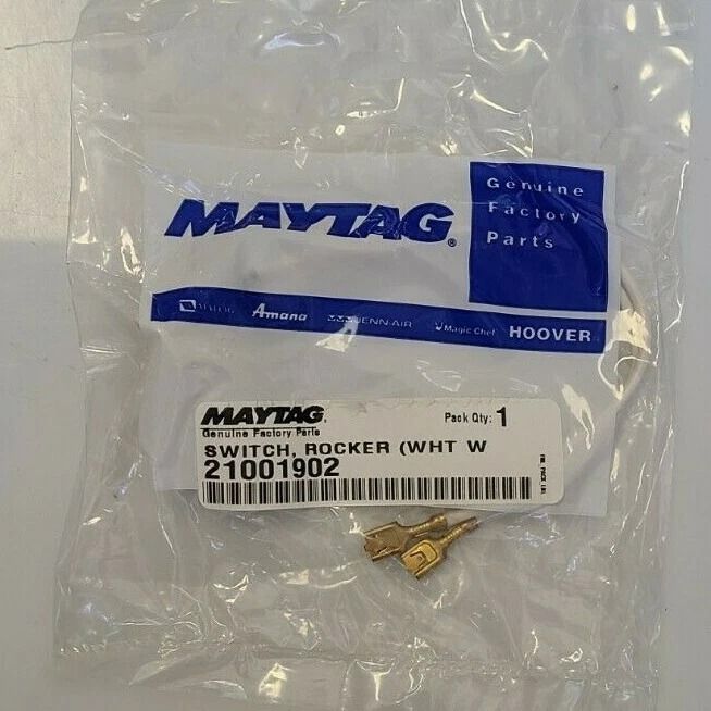 21001902 NEW GENUINE OEM MAYTAG DRYER ROCKER SWITCH IN ORIGINAL PACKAGING - NLA