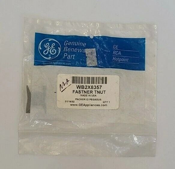WB2X8357 NEW GENUINE OEM GE RANGE FASTENER NUT IN ORIGINAL PACKAGING - NLA