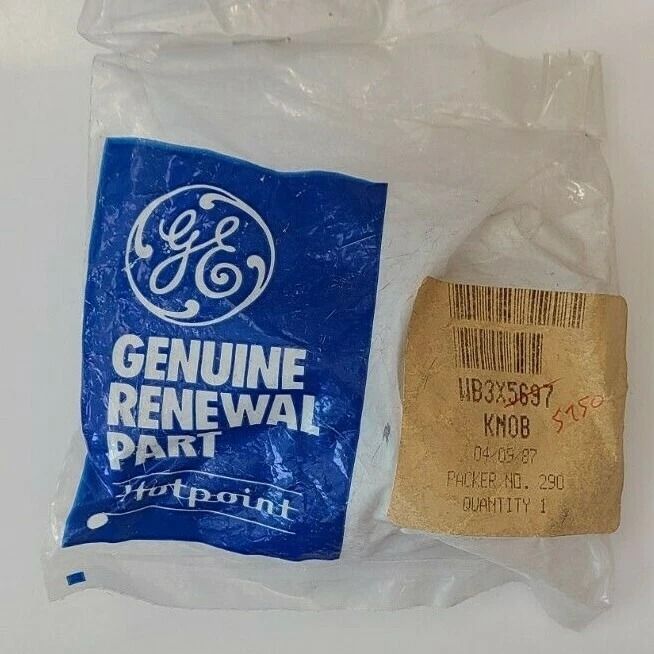 WB3X5697 NEW GENUINE OEM GE RANGE KNOB IN ORIGINAL PACKAGING - NLA