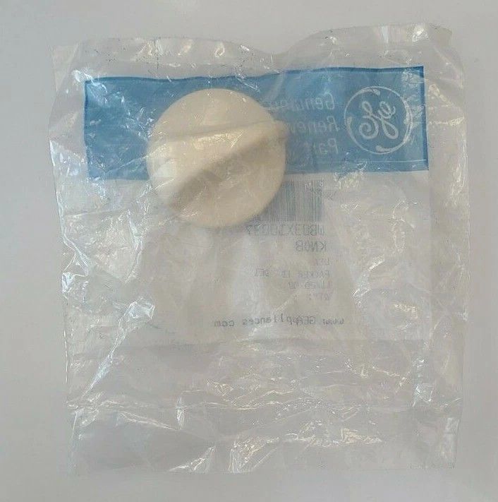 WB03X10037 NEW GENUINE OEM GE RANGE KNOB IN ORIGINAL PACKAGING - BISCUIT COLOR - NLA