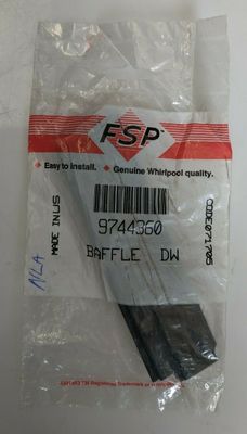 9744360 NEW GENUINE OEM WHIRLPOOL DISHWASHER BAFFLE IN ORIGINAL PACKAGING - NLA