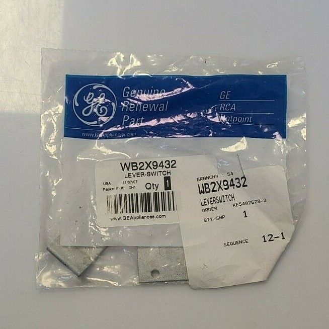 WB2X9432 - OEM GE RANGE SWITCH LEVER IN ORIGINAL PACKAGING - NLA