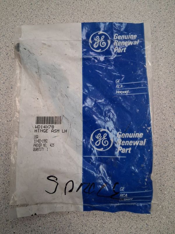 WD14X78 - GE DISHWASHER LH HINGE - NLA