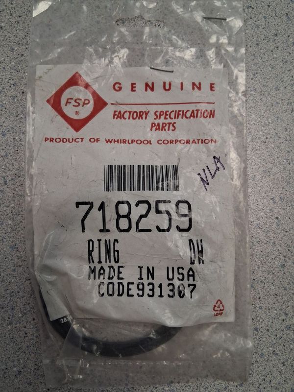 718259 - WHIRLPOOL  DISHWASHER RING SEAL - NLA