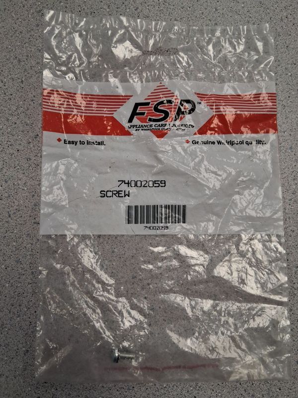 74002059 - WP179051 -WHIRLPOOL RANGE SCREW
