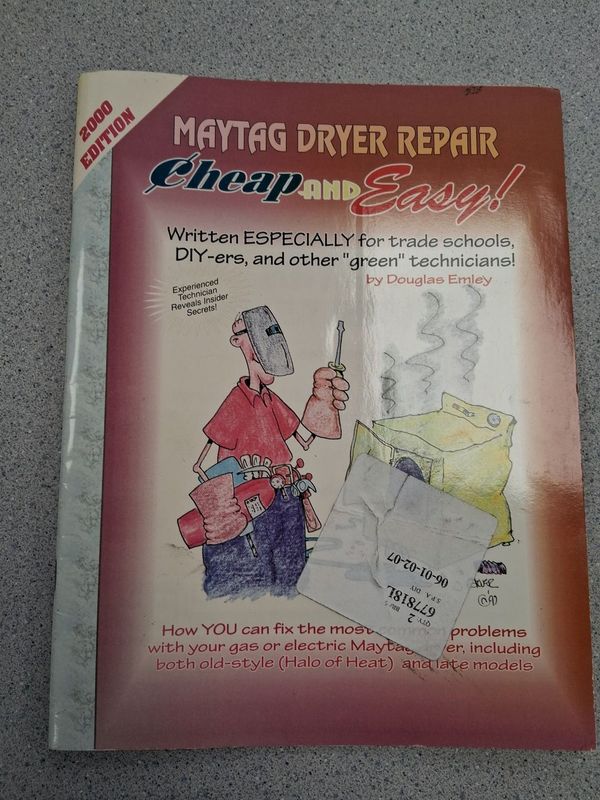EBMD - MAYTAG DRYER BOOK MANUAL - NLA