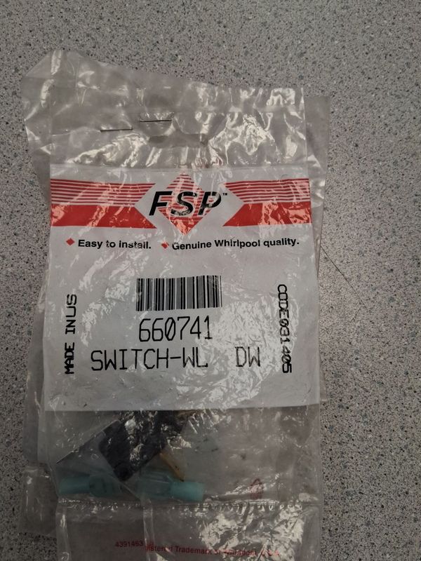 660741 - WHIRLPOOL  DISHWASHER SWITCH - NLA