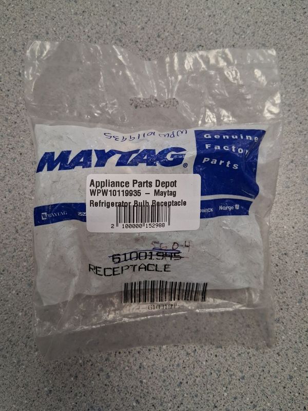 WPW10119935 - 61001945 - Maytag Refrigerator Bulb Receptacle