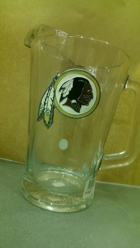 Washington Redskins Glass Pitchers