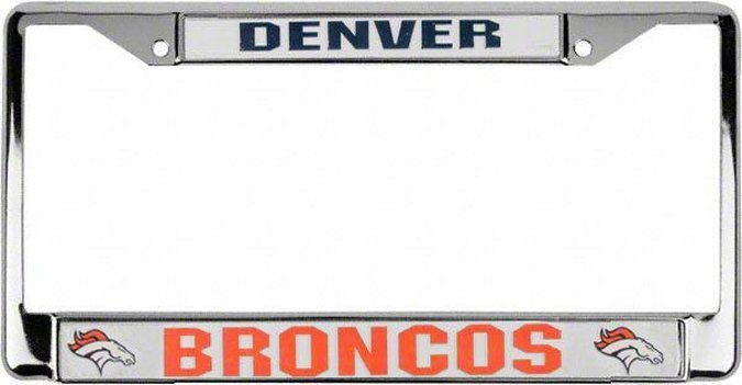 Denver Broncos Metal License Plate