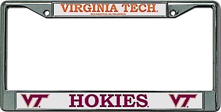VT Hokies Metal License Plate