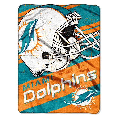 Miami Dolphins Royal Plush Blanket