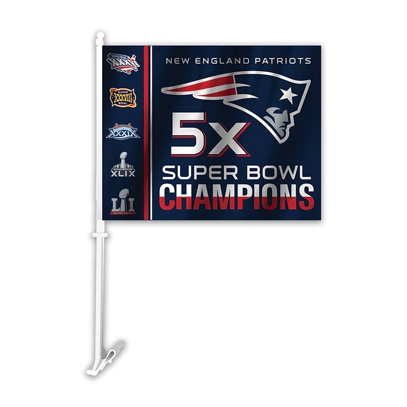 New England Patriots SB Car Flag