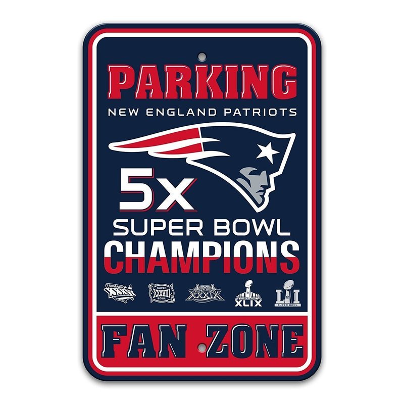 New England Patriots 5x SB Parking Sign