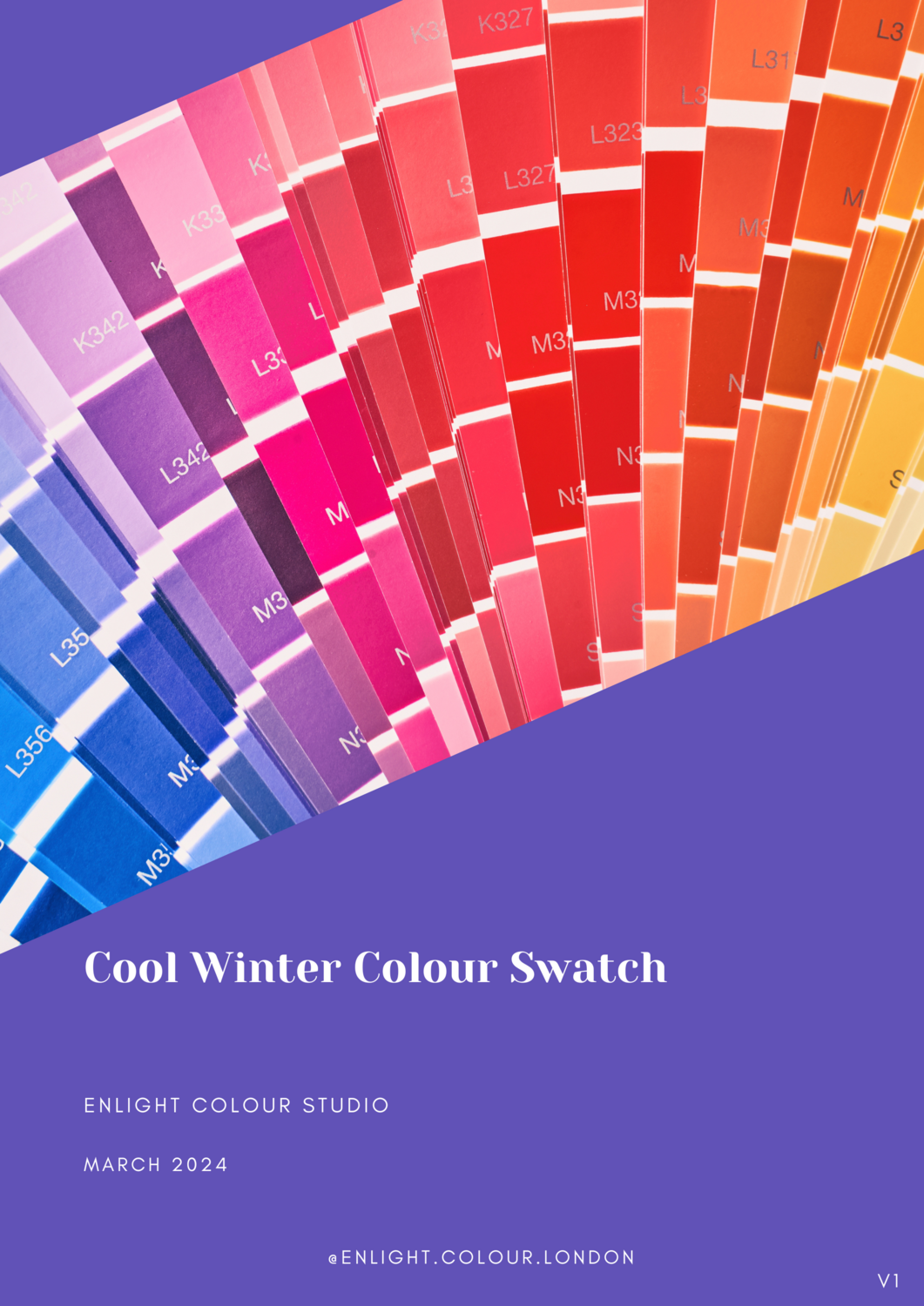 True/Cool Winter Digital Colour Swatch