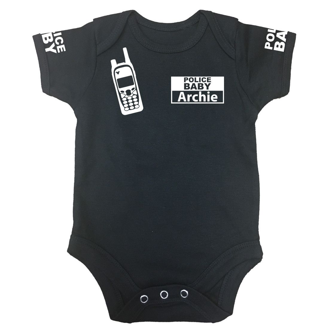 Personalised 'Police Baby' Baby Grow