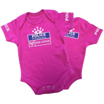 Personalised 'Police Princess' Baby Grow
