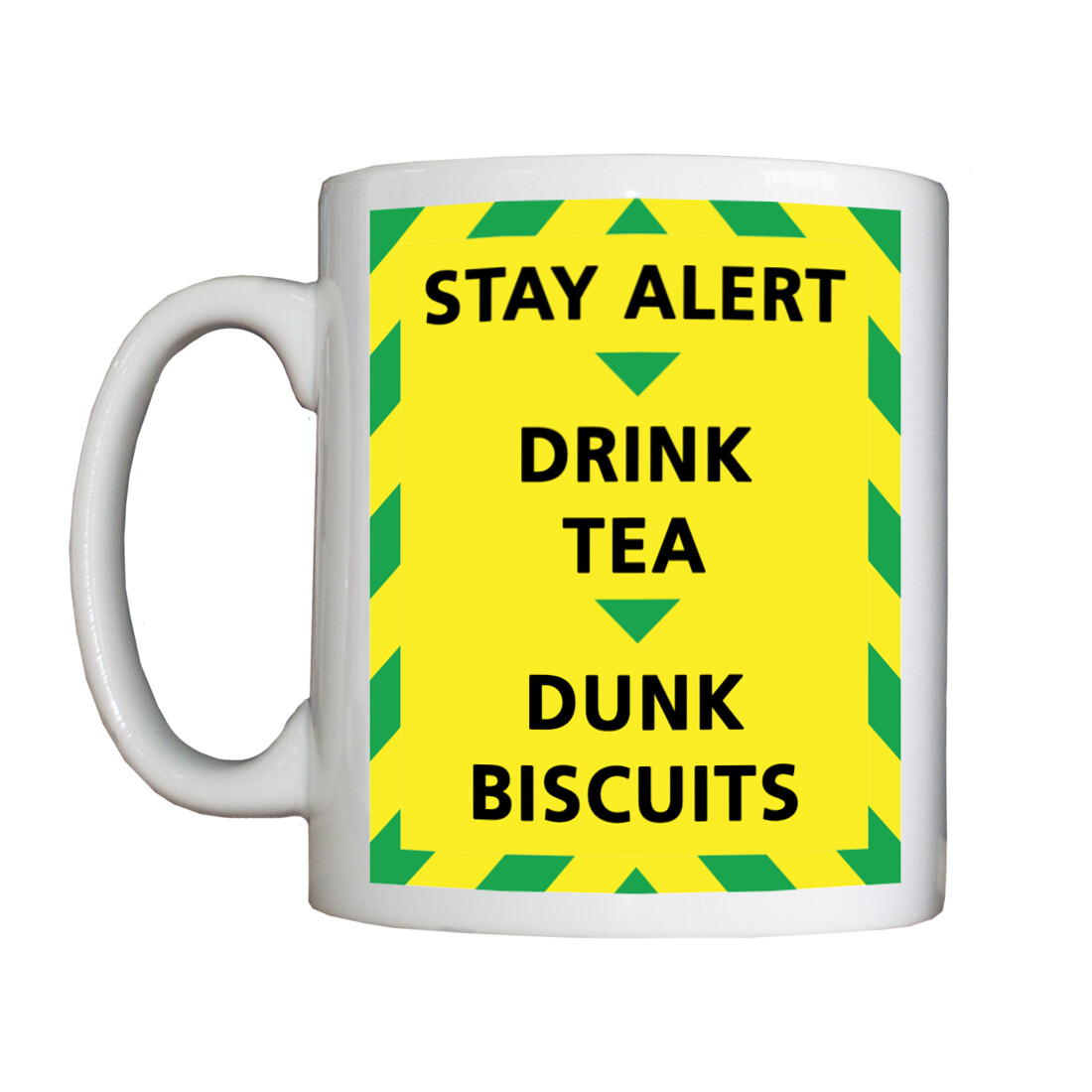 Personalised 'Stay Alert Drink Tea Dunk Biscuits' Drinking Vessel