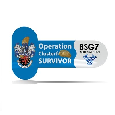 Operation Clusterfpasty Survivor Pin Badge