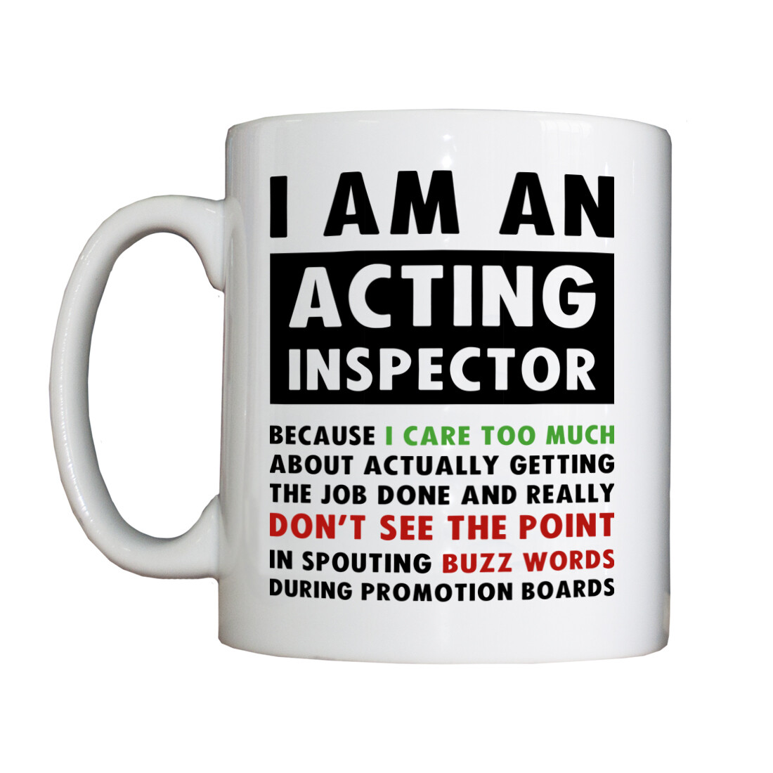 Personalised 'Positive Acting Inspector' Drinking Vessel