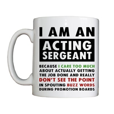 Personalised 'Positive Acting Sergeant' Drinking Vessel