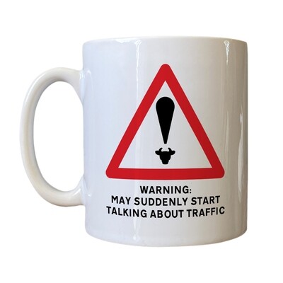 Personalised 'Warning - May Suddenly Start Talking About...' Drinking Vessel
