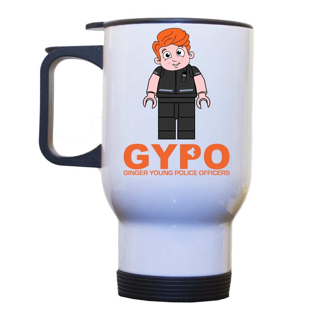 Personalised 'Ginger Young Police Officer' Drinking Vessel (Travel Mug)