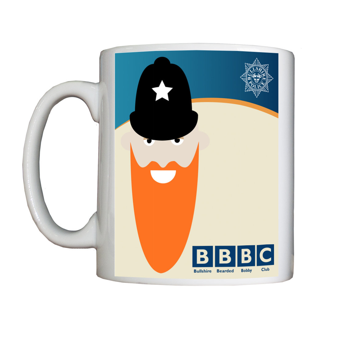 Personalised 'Bullshire Bearded Bobby Club' Mug