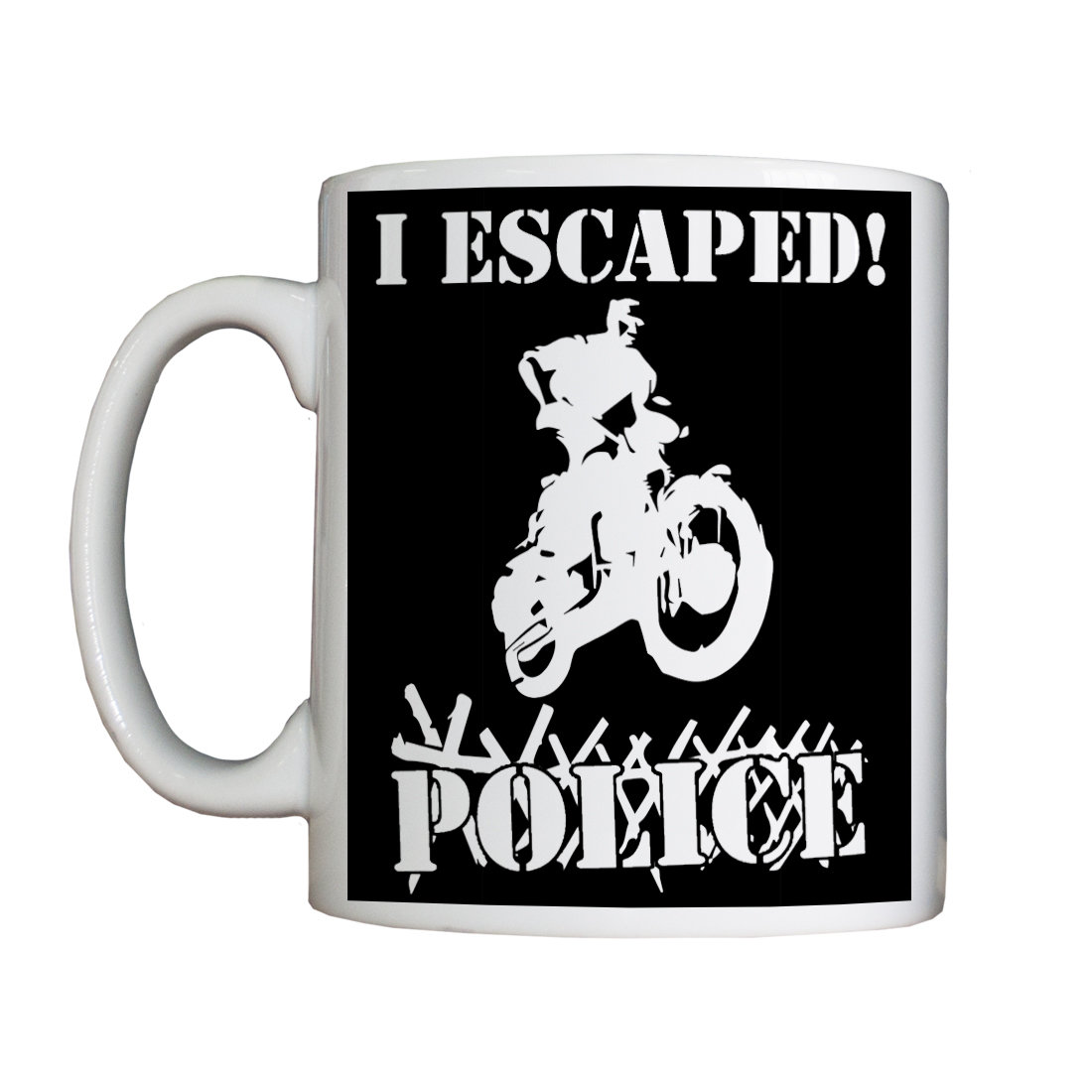 Personalised 'I Escaped' Drinking Vessel (Mug)