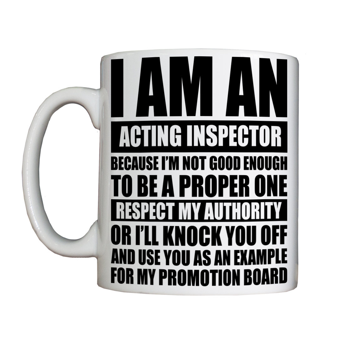 Personalised 'Acting Inspector' Drinking Vessel (Mug)