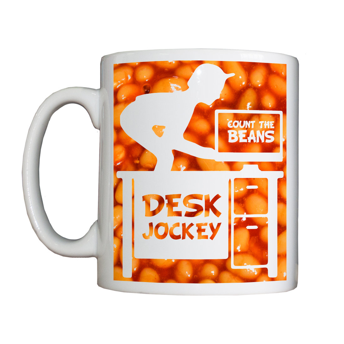 Personalised 'Bean Counting Desk Jockey' Drinking Vessel (Mug)
