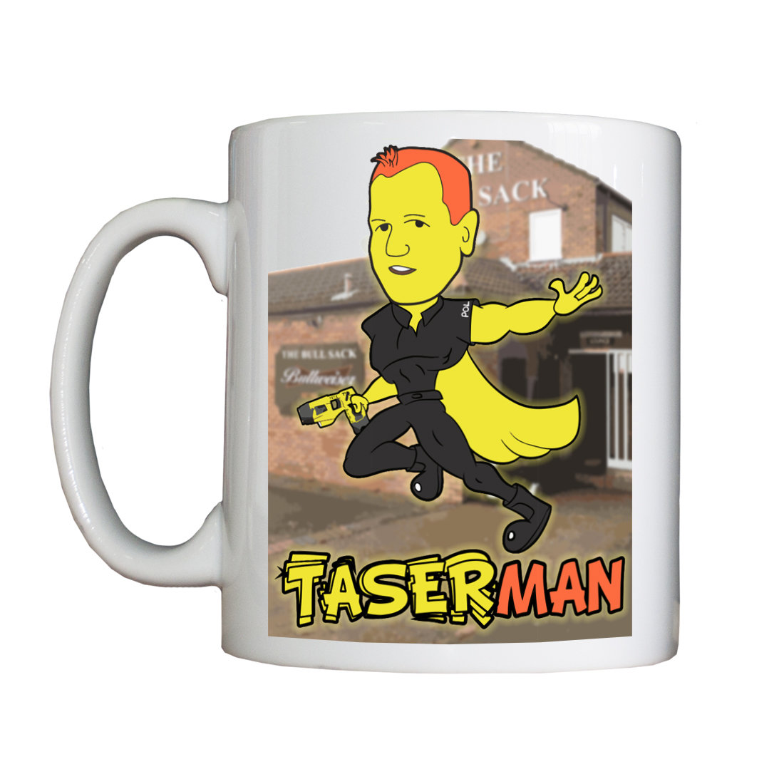 Personalised 'TASERMan' Drinking Vessel