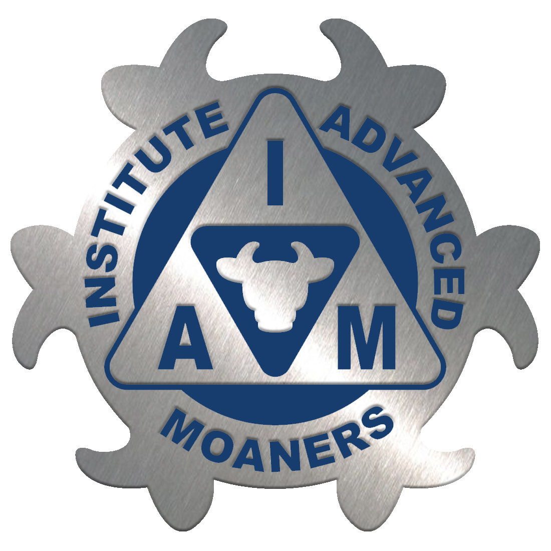 Real Silver Plated Bronze 'Institute of Advanced Moaners' Pin Badge