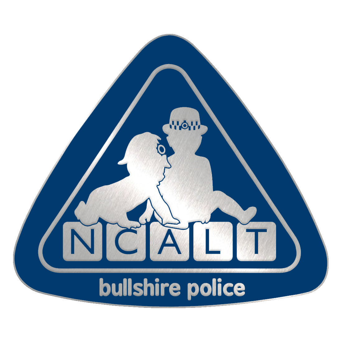 Silver Plated Bronze 'NCALT' Pin Badge
