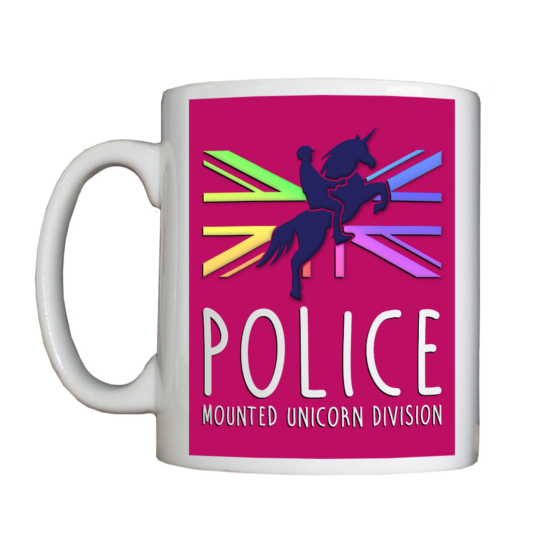 Personalised 'Mounted Unicorn Division' Drinking Vessel