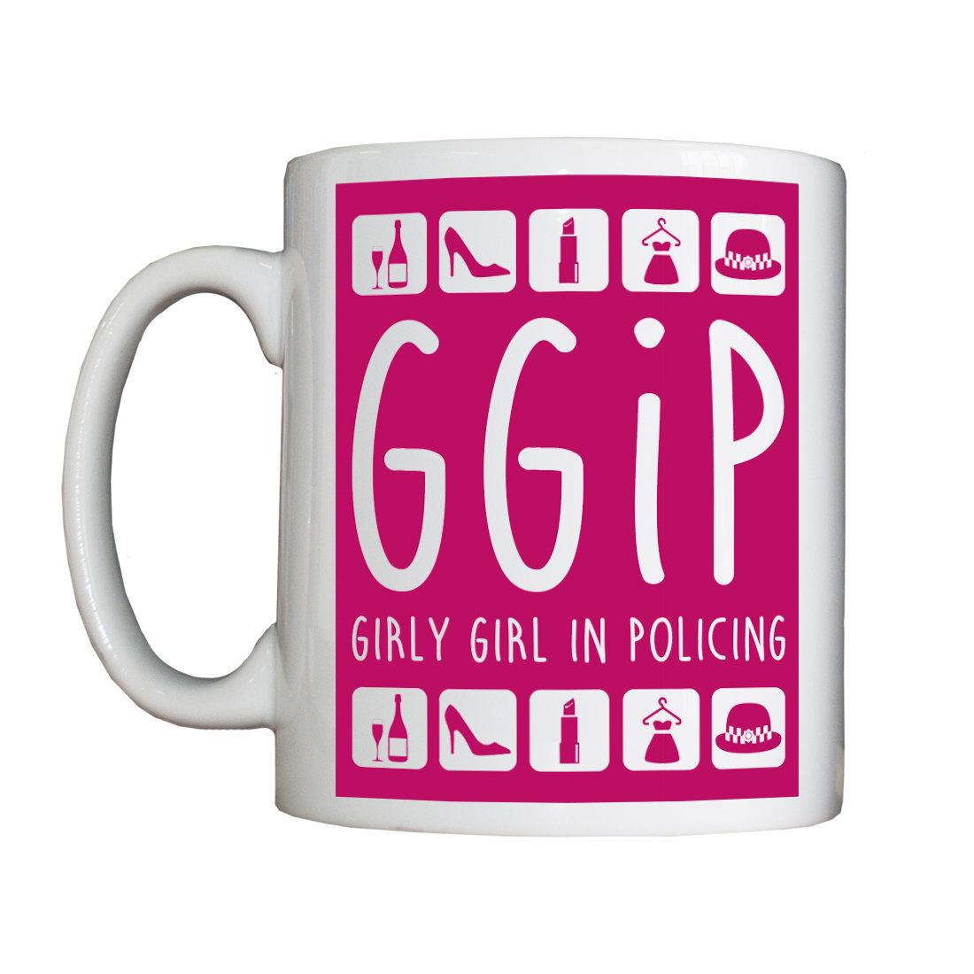 Personalised 'Girly Girl in Policing' Drinking Vessel