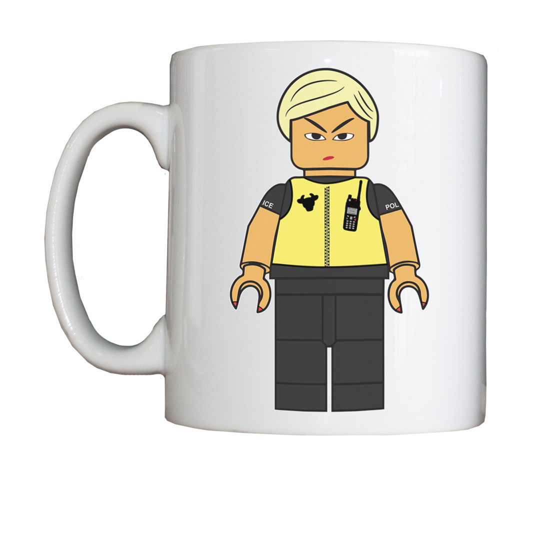 Personalised 'Happy Policewoman' Drinking Vessel (Mug)