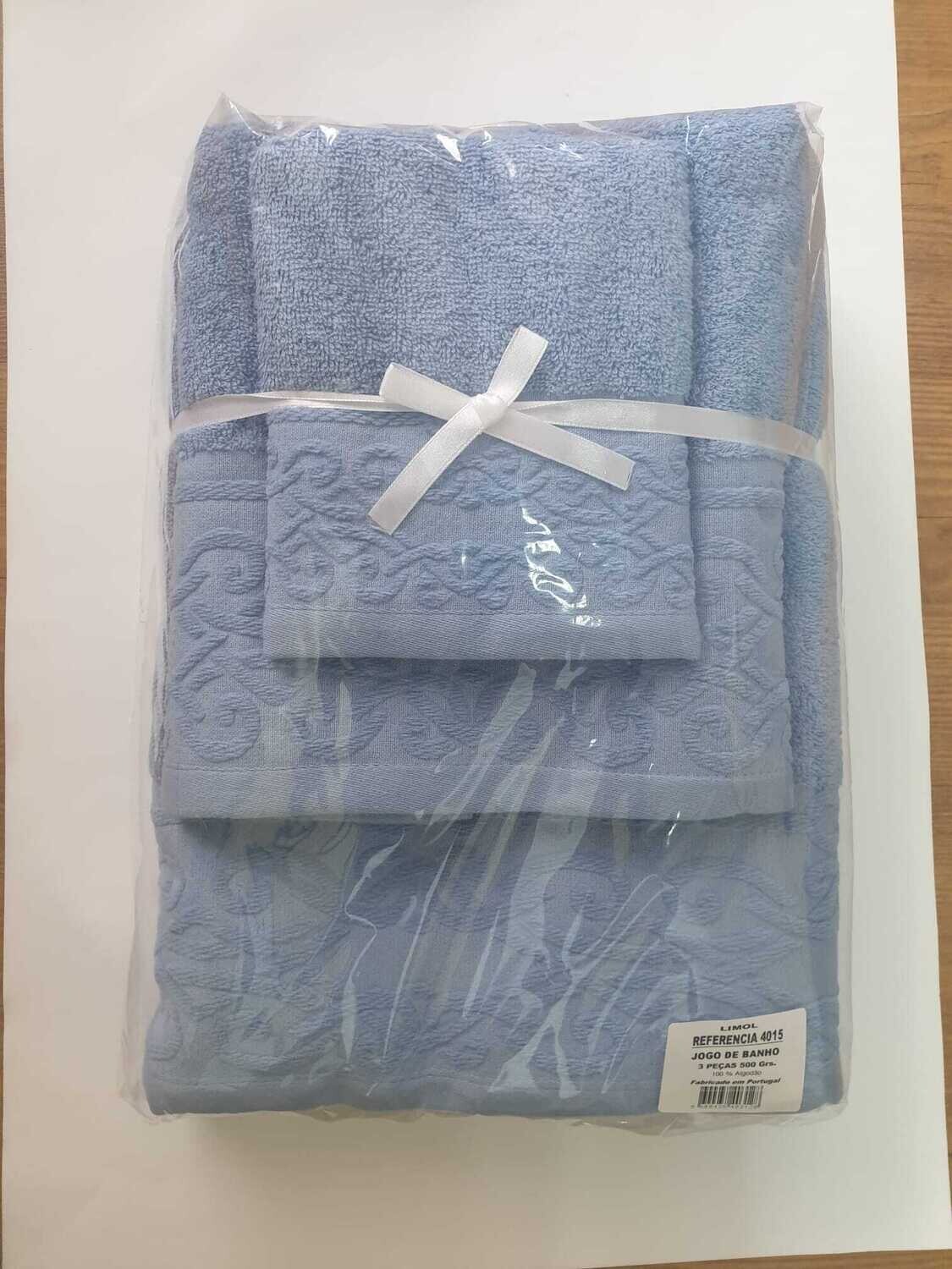 Set mit 3 Badetüchern – Blau