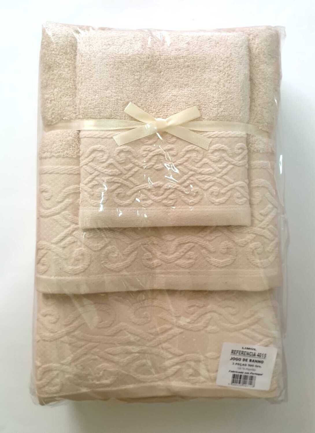 Set mit 3 Badetüchern – Beige