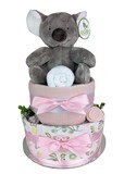 Two Tier Pink Koala Nappy Cake