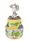 Two Tier Neutral Jungle Nappy Cake