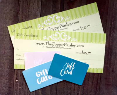 Gift Card or Gift Certificate