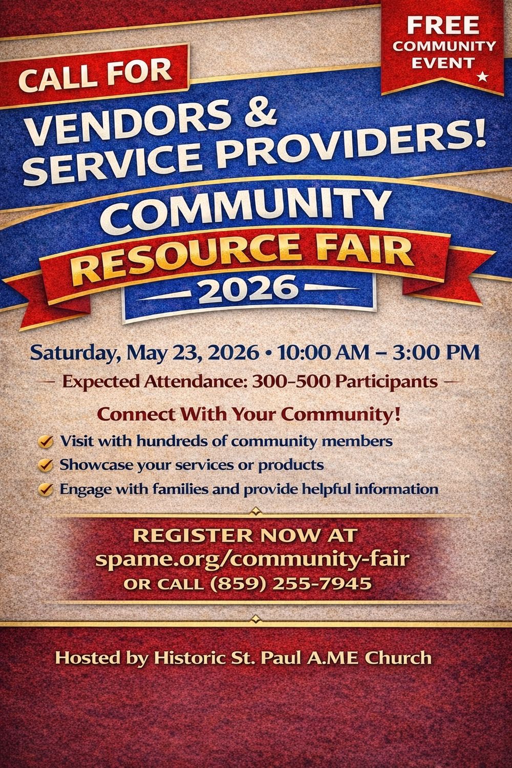 Vendor Registration Community Resource Fair